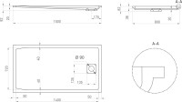 Поддон для душа Salini Capri 150x80 см, S-Sense, глянцевый