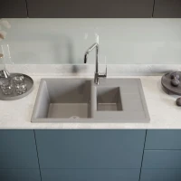 Мойка кухонная Domaci Болонья М-210-006 светло-серая Мойка кухонная Domaci Болонья М-210-006 светло-серая