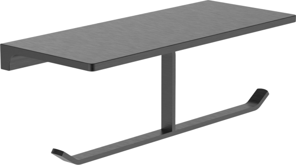 Держатель туалетной бумаги Wonzon & Woghand WW-9156-GM темный графит, с полкой