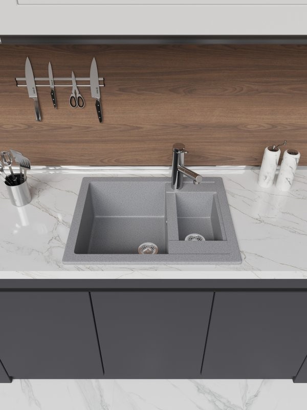 Мойка кухонная Domaci Болонья М-19-005 серая