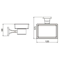 Мыльница Rose RG1503H черный