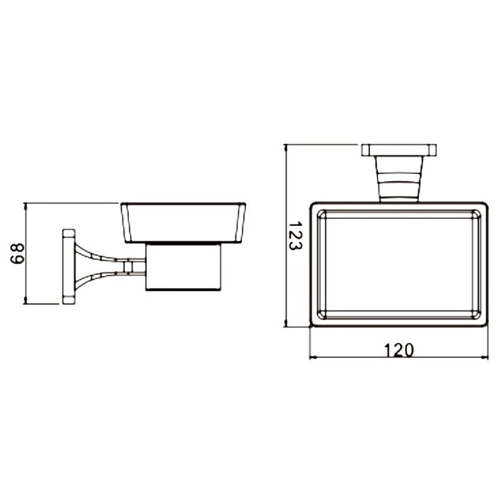 Мыльница Rose RG1503H черный