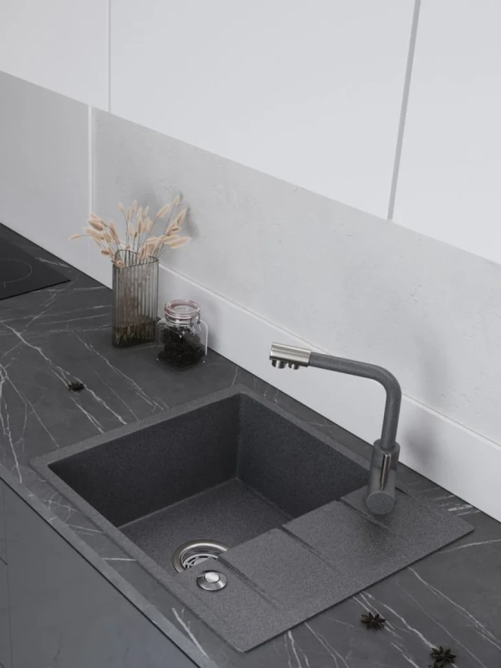 Мойка кухонная Emar Quartz EMQ-1580.Q антрацит