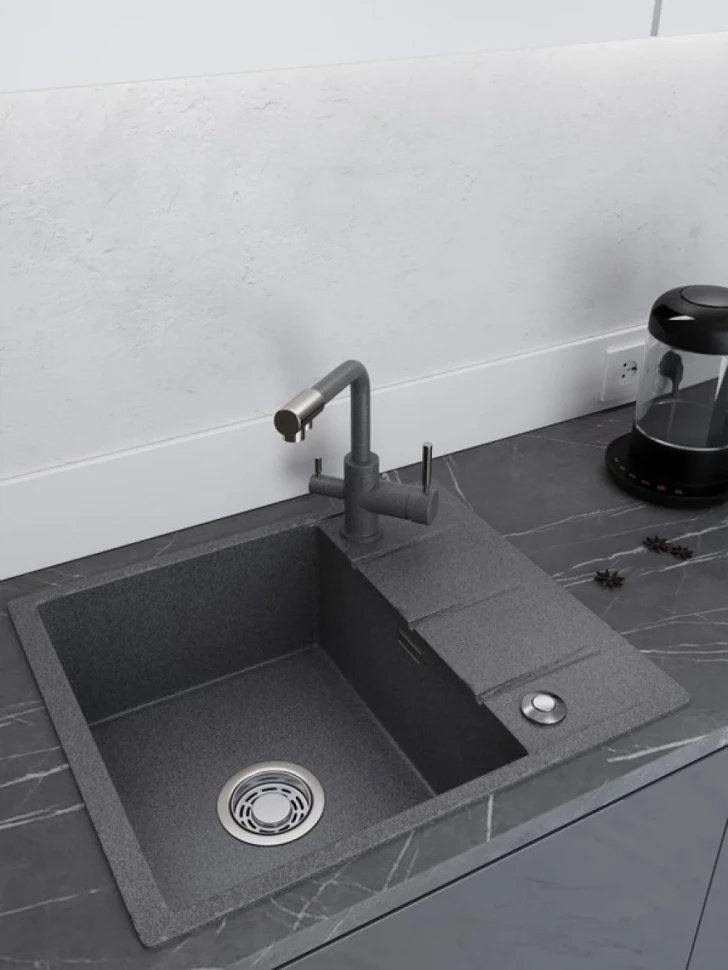 Мойка кухонная Emar Quartz EMQ-1580.Q антрацит