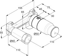 Смеситель для раковины Kludi Ameo 412440575 с внутренней частью 38242