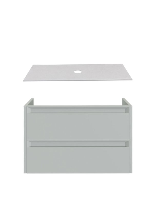 Тумба под раковину со столешницей Allen Brau Fantasy 2.0 100 матовый папирус, столешница бежевая