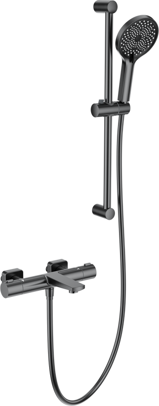 Термостатический смеситель Wonzon & Woghand WW-C2021-A-BGG для ванны с душем, темный графит