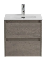 Тумба с раковиной BelBagno Kraft 50 подвесная, 2 ящика, cemento grigio