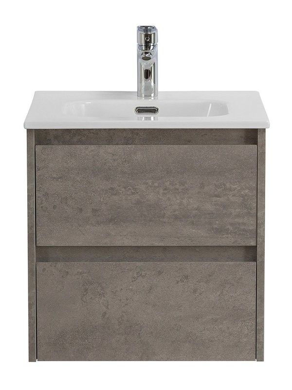 Тумба с раковиной BelBagno Kraft 50 подвесная, 2 ящика, cemento grigio