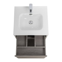 Тумба с раковиной BelBagno Kraft 50 подвесная, 2 ящика, cemento grigio