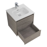 Тумба с раковиной BelBagno Kraft 50 подвесная, 2 ящика, cemento grigio