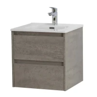 Тумба с раковиной BelBagno Kraft 50 подвесная, 2 ящика, cemento grigio