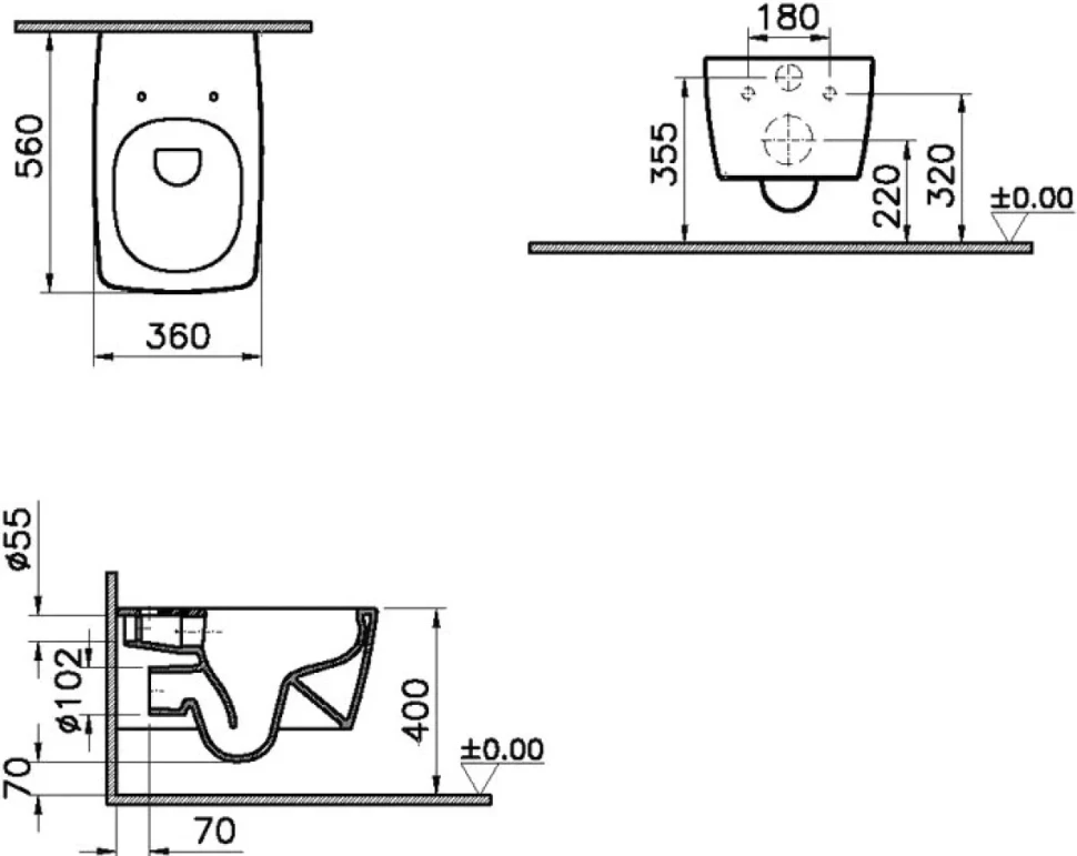 Комплект Унитаз подвесной VitrA Metropole 7672B003-0075 белый + Крышка 122-003-009 с микролифтом, белая + Инсталляция Geberit Duofix Delta 458.149.21.1 с кнопкой смыва, хром + Звукоизоляция