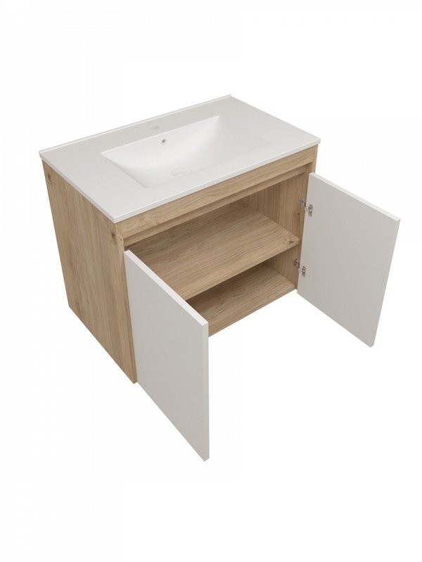 Мебель для ванной комнаты Teymi Netta 75 дуб, белая