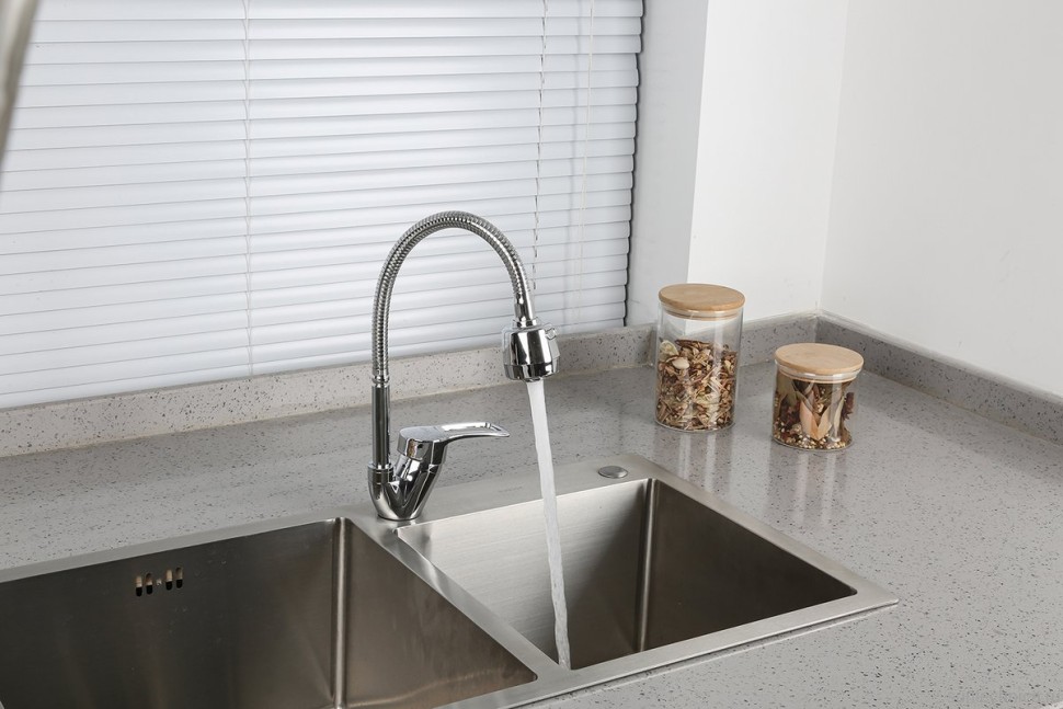 Смеситель для кухни Frap H701 F43701-B с гибким изливом