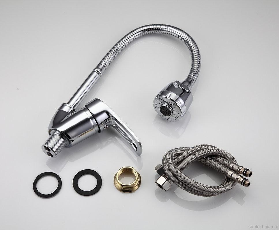 Смеситель для кухни Frap H701 F43701-B с гибким изливом