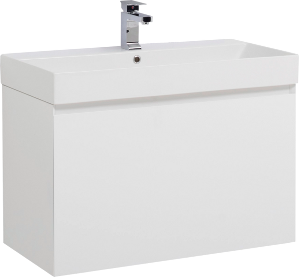 Тумба с раковиной Aquanet Йорк 85 белая