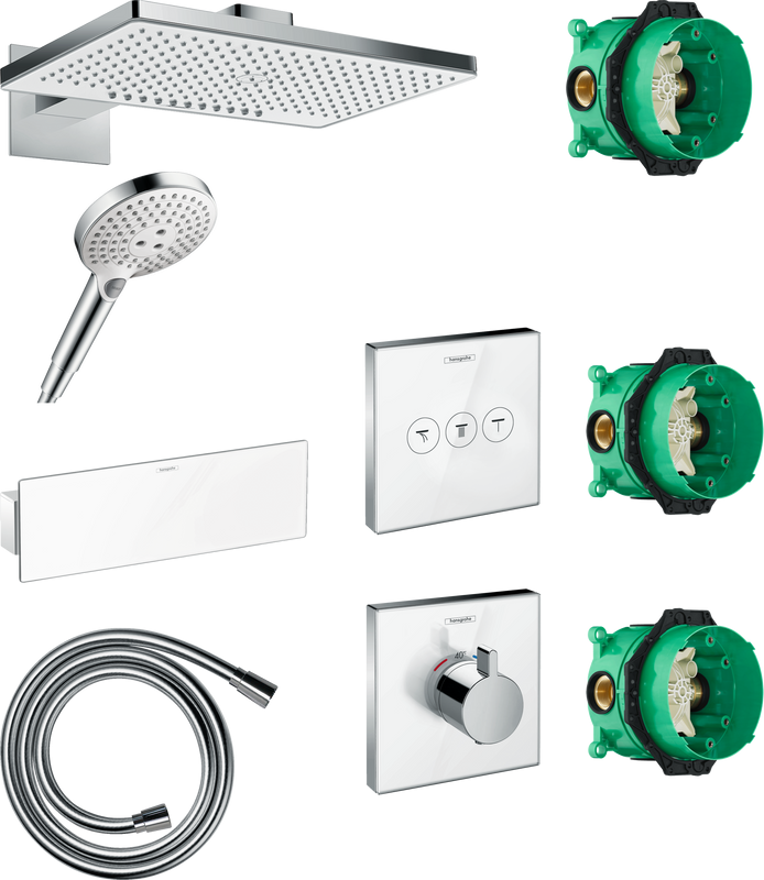 Душевой комплект Hansgrohe Rainmaker Select 460 (2 jet) 24005400 + 26530400 + 28272000 + 26456400 + 15734400 + 15736400