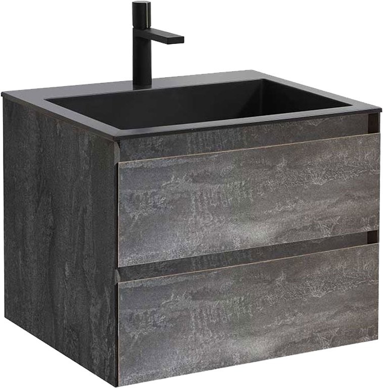 Тумба с раковиной Vincea Luka 60 2 ящика, камень