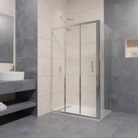 Душевой уголок RGW Passage PA-13+90 см (119-121)x90x195 профиль хром, стекло прозрачное