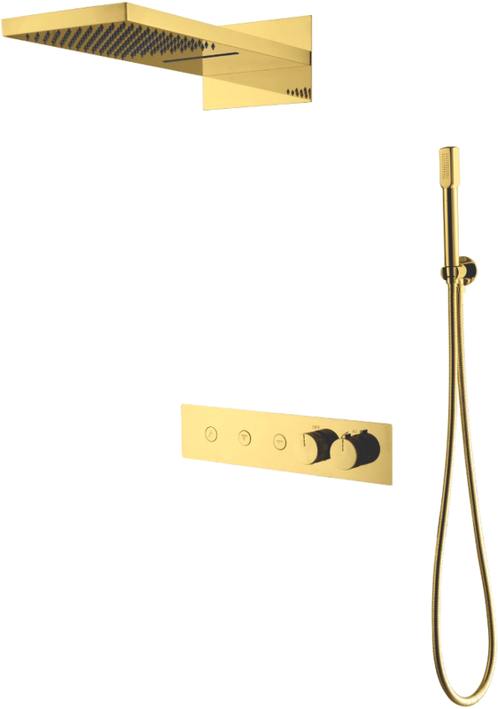 Душевой комплект Boheme Fusion 131-G С ВНУТРЕННЕЙ ЧАСТЬЮ Gold