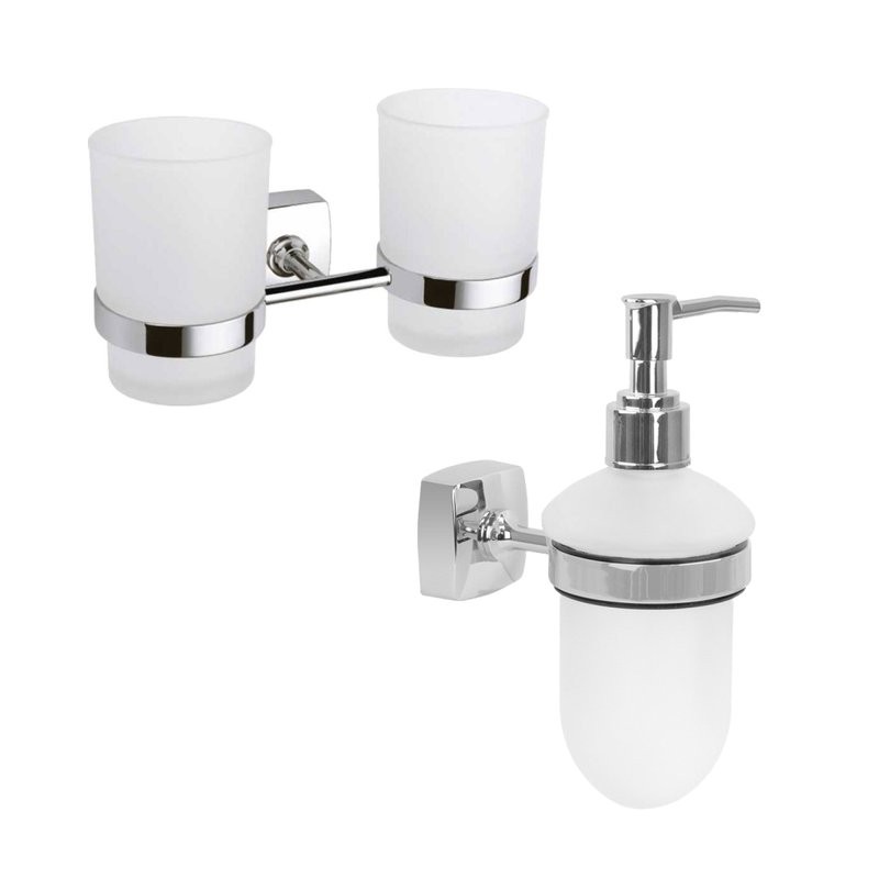 Набор Стакан Fixsen Kvadro 61307 + Дозатор 61312