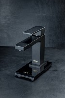 Смеситель для раковины Boheme Qubic 471-B matt black