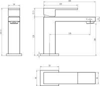 Смеситель для раковины Boheme Qubic 471-B matt black