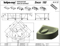 Акриловая ванна Kolpa san Swan 160х160