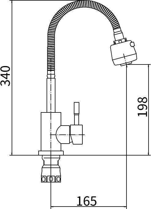 Смеситель для кухни Fashun A54509 сатин