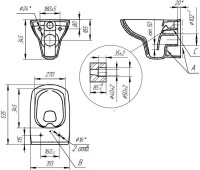 Комплект Унитаз подвесной Cersanit Carina XL Clean On DPL EO slim + Инсталляция Grohe Rapid SL 38772001 3 в 1 с кнопкой смыва + Шумоизоляция 37131000