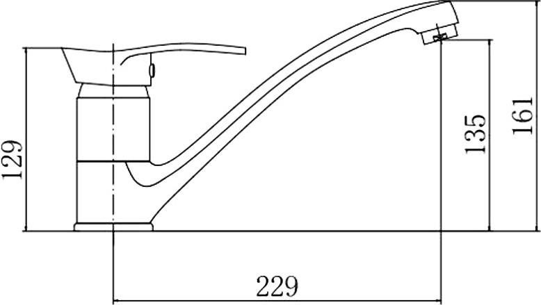 Смеситель для кухни Fashun A4201 хром