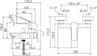 Смеситель для ванны с душем Remer Energy EY02BO белый матовый