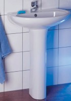 Комплект Раковина Santek Анимо 1WH110502 55 + Пьедестал 1WH110587 + Смеситель Rossinka Y + Сифон AlcaPlast