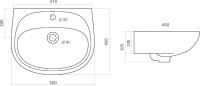 Комплект Раковина Santek Анимо 1WH110502 55 + Пьедестал 1WH110587 + Смеситель Rossinka Y + Сифон AlcaPlast