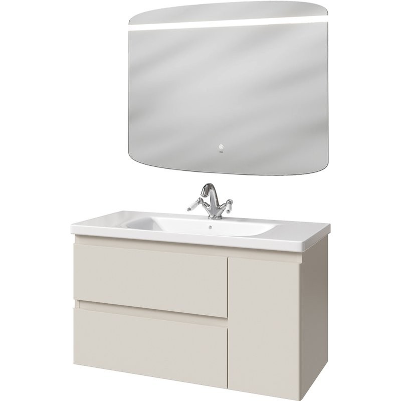 Мебель для ванной комнаты Caprigo Forte 100 R подвесная, беж лайт