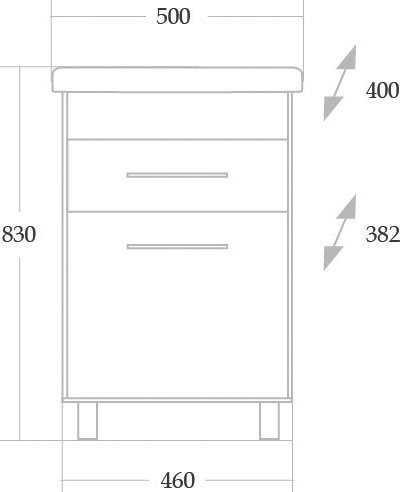 Тумба под раковину без столешницы Onika Натали 50.12