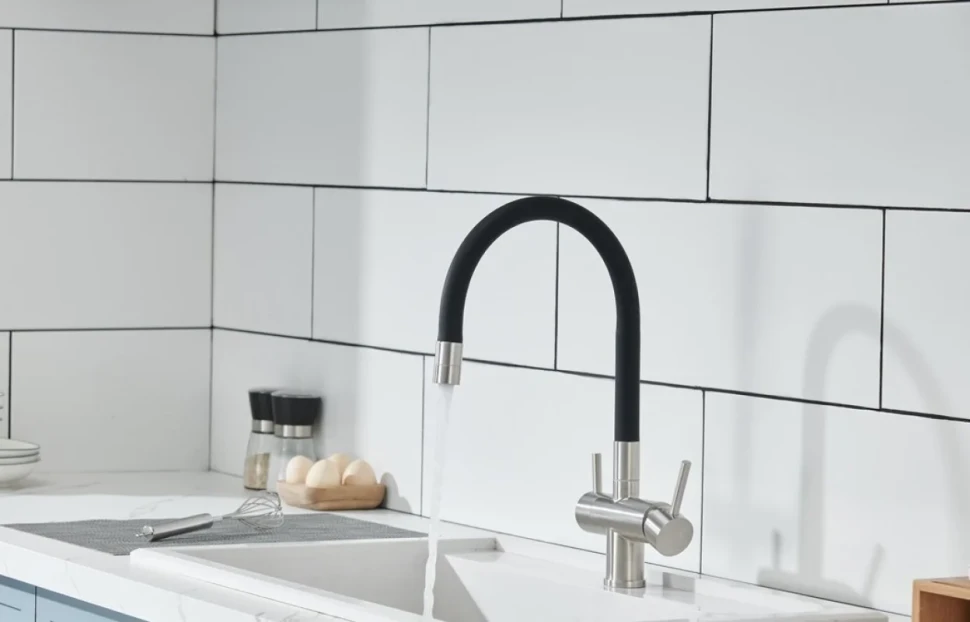 Смеситель для кухни Emar Steel ЕС - 3015 satin