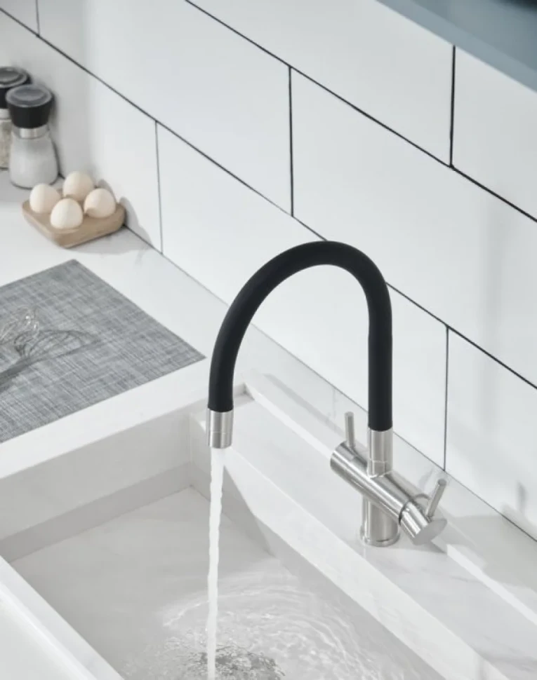 Смеситель для кухни Emar Steel ЕС - 3015 satin