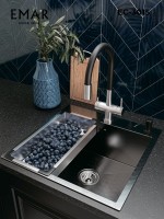 Смеситель для кухни Emar Steel ЕС - 3015 satin