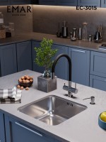 Смеситель для кухни Emar Steel ЕС - 3015 satin