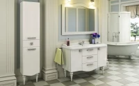 Шкаф-пенал для ванной Comforty Монако 40 L глянцевый белый