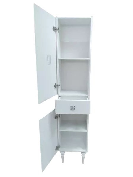 Шкаф-пенал для ванной Comforty Монако 40 L глянцевый белый