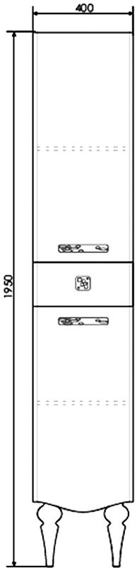 Шкаф-пенал для ванной Comforty Монако 40 L глянцевый белый