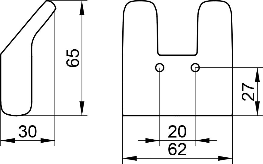 Крючок Keuco Collection Moll 12713 шлифованный черный титан, на шурупах