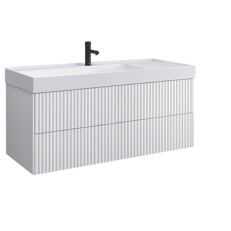 Тумба с раковиной Belux Сиртаки 120 подвесная, белая матовая, раковина1200-01