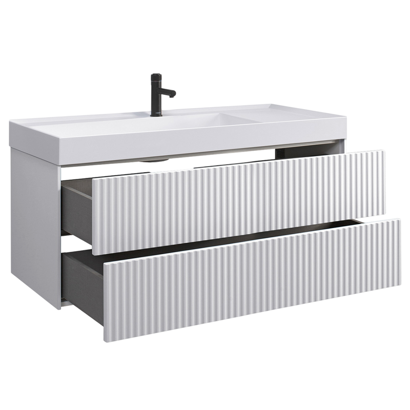 Тумба с раковиной Belux Сиртаки 120 подвесная, белая матовая, раковина1200-01