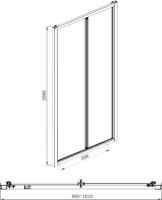 Душевая дверь в нишу Aquanet Alfa 210018