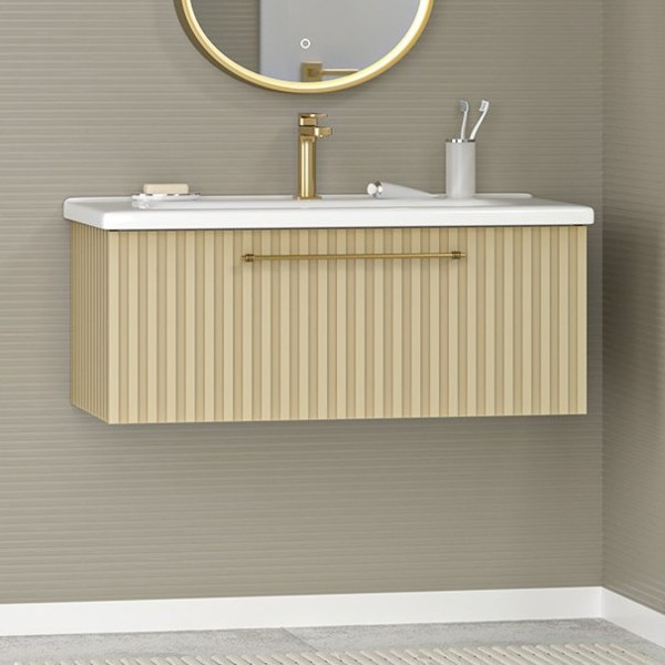 Тумба под раковину Brevita Alicante 90 подвесная, капучино