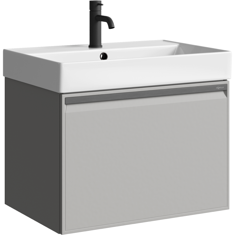 Мебель для ванной комнаты Aqwella Pure 65 серый туман